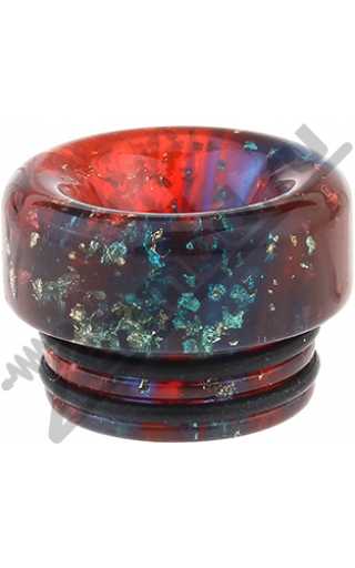 Дриптип 810 Resin короткий красный (с о-рингами)