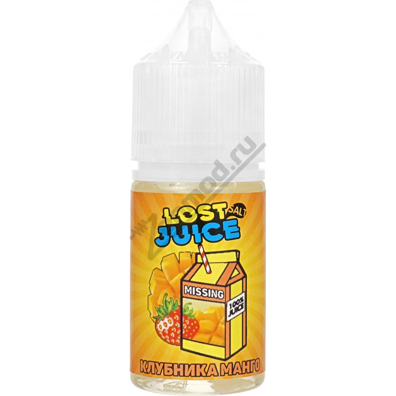 Фото и внешний вид — Lost Juice SALT - Клубника-Манго 30мл