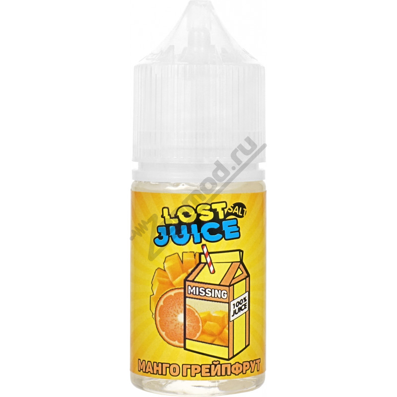 Фото и внешний вид — Lost Juice SALT - Манго-Грейпфрут 30мл
