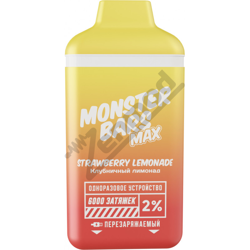 Фото и внешний вид — Monster Bars Max 6000 - Strawberry Lemonade