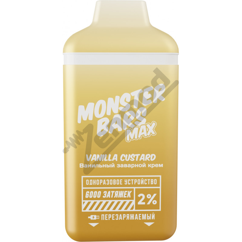 Фото и внешний вид — Monster Bars Max 6000 - Vanilla Custard